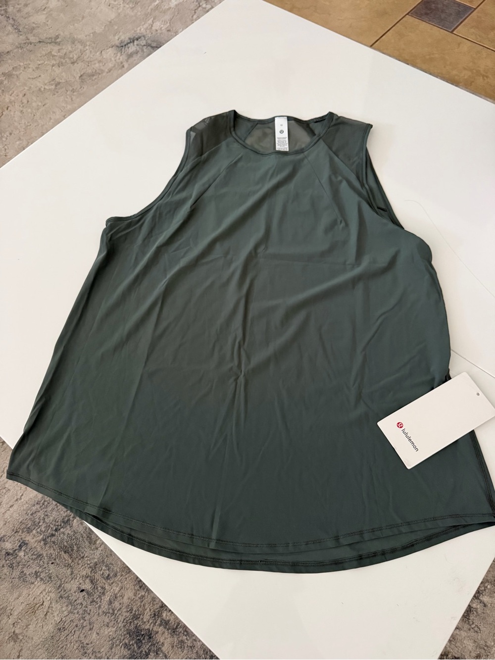 lululemon athletica Dark Olive Green Sleeveless Workout Tank